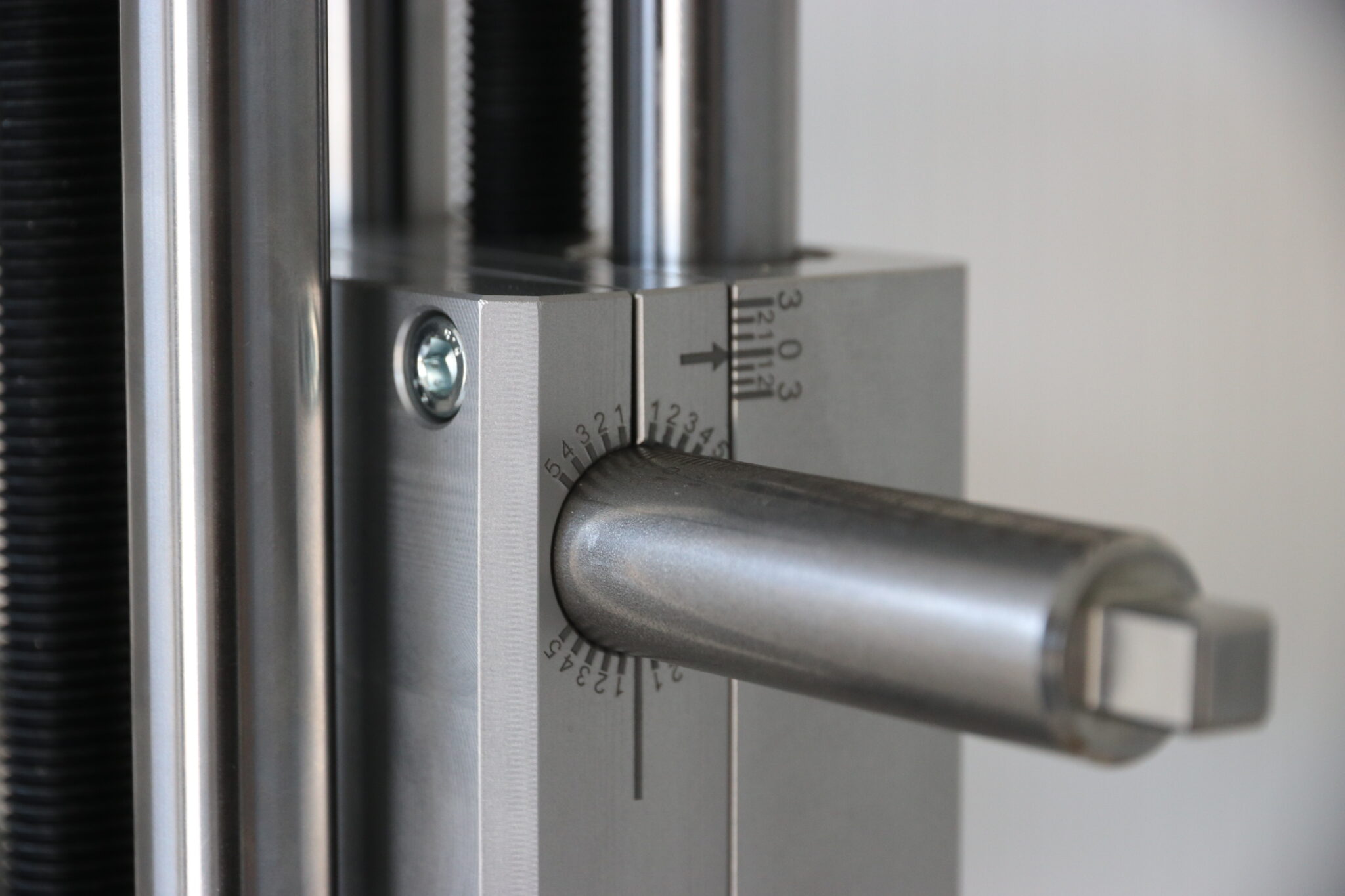 Detail zu der Größeneinstellung des Bürstenaggregats